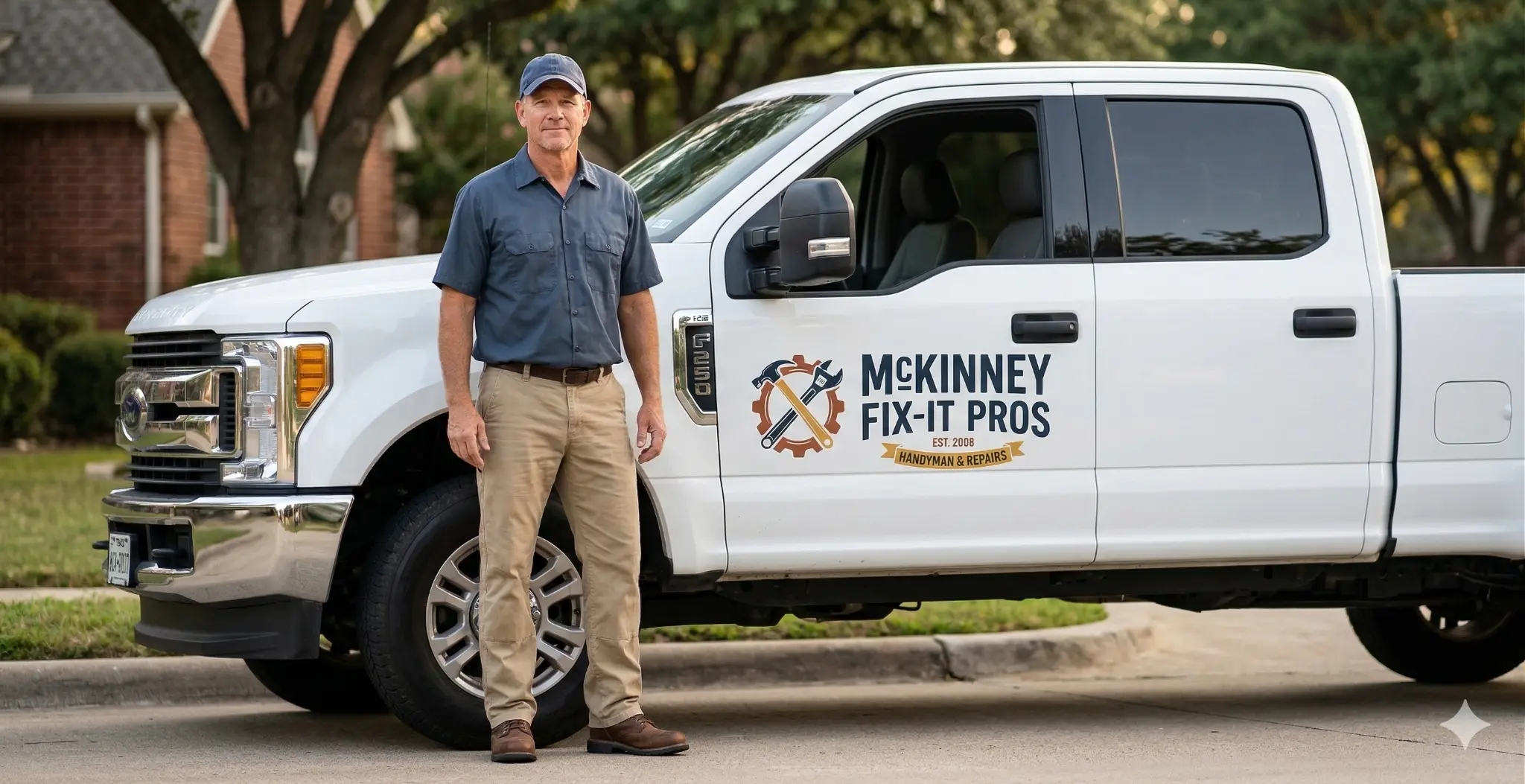 McKinney Fix-It Pros owner with service truck